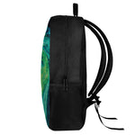 Turquoise And Green Acid Melt Print 17 Inch Backpack