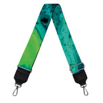 Turquoise And Green Acid Melt Print Bag Strap