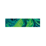 Turquoise And Green Acid Melt Print Bed Runner