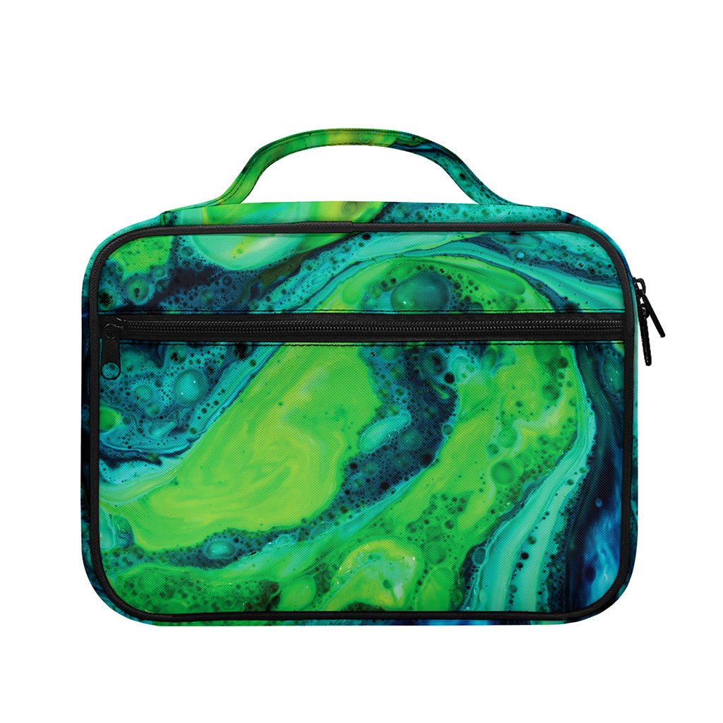 Turquoise And Green Acid Melt Print Briefcase Bible Bag