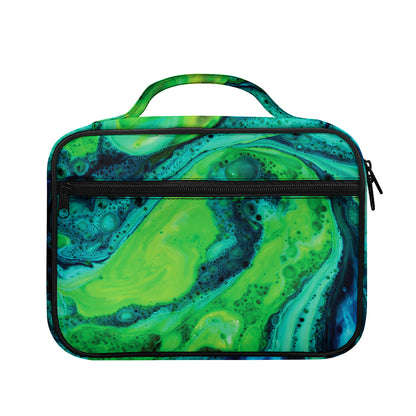 Turquoise And Green Acid Melt Print Briefcase Bible Bag