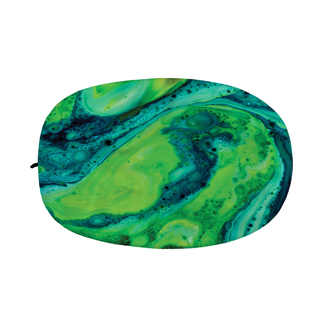 Turquoise And Green Acid Melt Print Car Side Mirror Covers