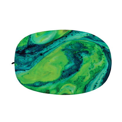 Turquoise And Green Acid Melt Print Car Side Mirror Covers