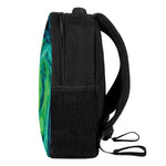 Turquoise And Green Acid Melt Print Casual Backpack