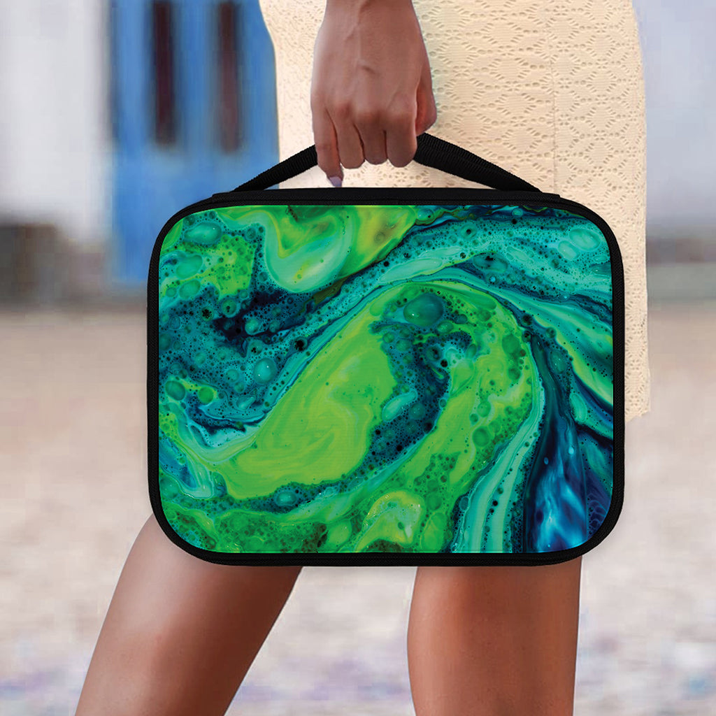 Turquoise And Green Acid Melt Print Classic Bible Case