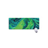 Turquoise And Green Acid Melt Print Extended Mouse Pad