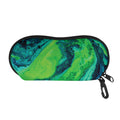 Turquoise And Green Acid Melt Print Glasses Case