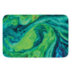 Turquoise And Green Acid Melt Print Indoor Door Mat