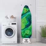 Turquoise And Green Acid Melt Print Ironing Board Cover