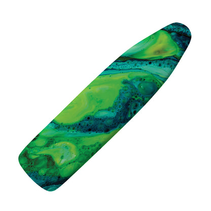Turquoise And Green Acid Melt Print Ironing Board Cover