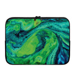 Turquoise And Green Acid Melt Print Laptop Sleeve