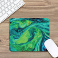 Turquoise And Green Acid Melt Print Mouse Pad