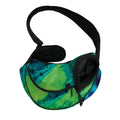 Turquoise And Green Acid Melt Print Pet Sling Carrier