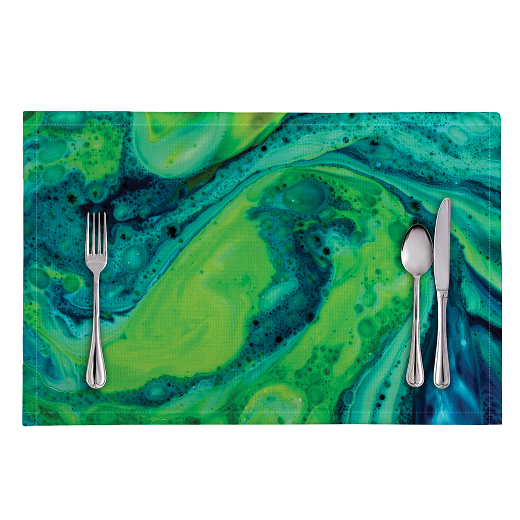 Turquoise And Green Acid Melt Print Placemat