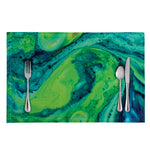 Turquoise And Green Acid Melt Print Placemat