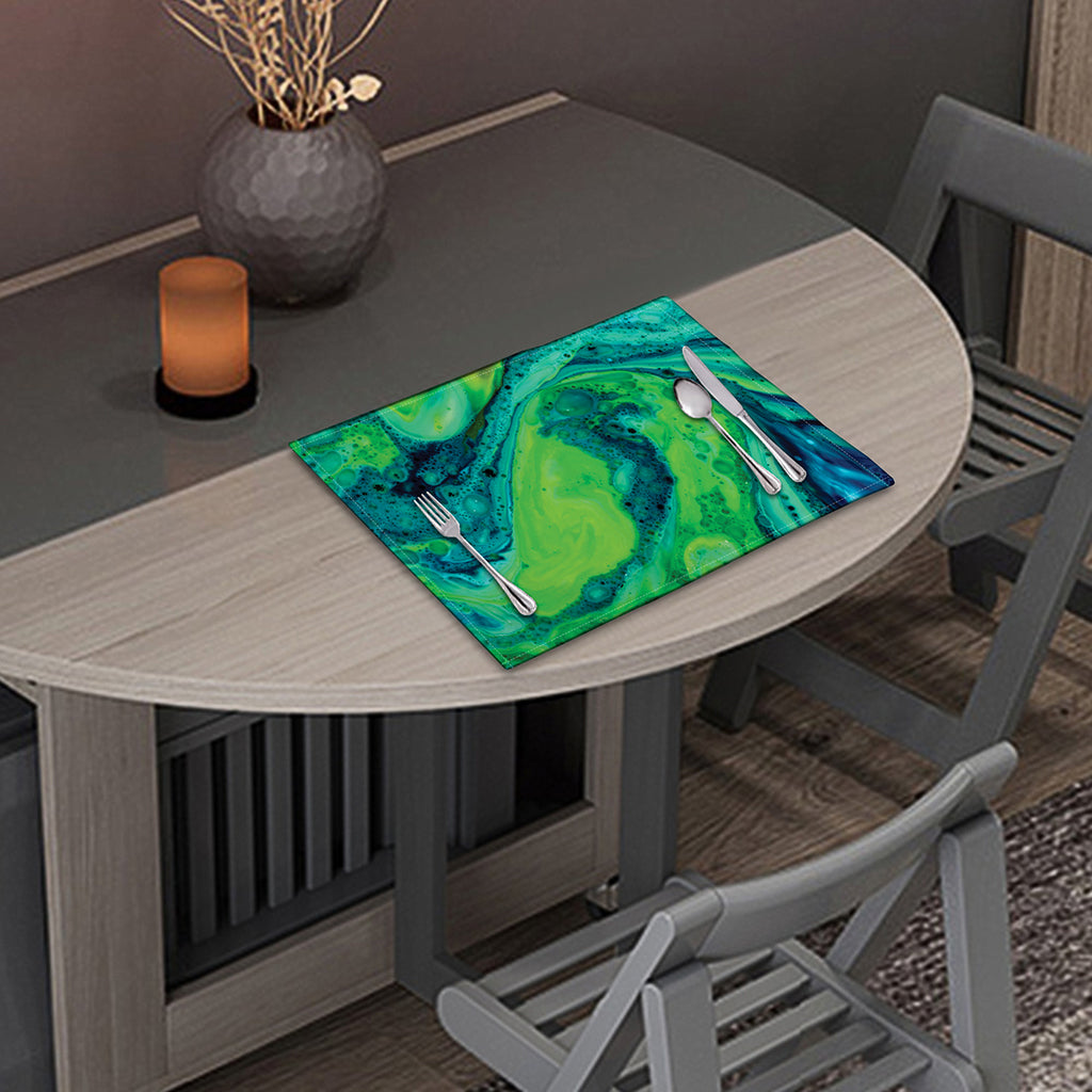 Turquoise And Green Acid Melt Print Placemat
