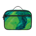 Turquoise And Green Acid Melt Print Portable Lunch Bag