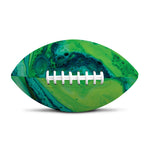 Turquoise And Green Acid Melt Print Rugby Ball