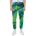 Turquoise And Green Acid Melt Print Joggers