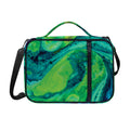 Turquoise And Green Acid Melt Print Shoulder Strap Bible Bag