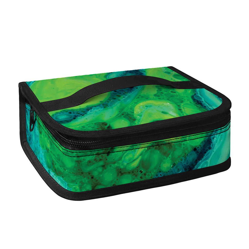 Turquoise And Green Acid Melt Print Small Lunch Bag