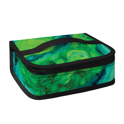 Turquoise And Green Acid Melt Print Small Lunch Bag