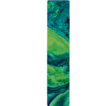 Turquoise And Green Acid Melt Print Table Runner