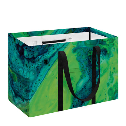Turquoise And Green Acid Melt Print Utility Tote Bag