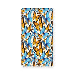 Turquoise And Orange Butterfly Print Baby Crib Sheet