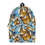 Turquoise And Orange Butterfly Print Backpack