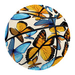 Turquoise And Orange Butterfly Print Basketball
