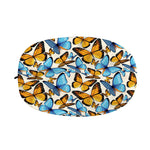 Turquoise And Orange Butterfly Print Car Side Mirror Covers
