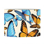 Turquoise And Orange Butterfly Print Drum Lamp Shade