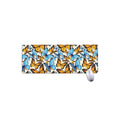 Turquoise And Orange Butterfly Print Extended Mouse Pad