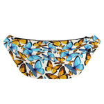 Turquoise And Orange Butterfly Print Fanny Pack