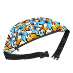 Turquoise And Orange Butterfly Print Fanny Pack