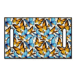 Turquoise And Orange Butterfly Print Golf Cart Seat Cover