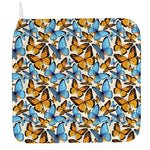 Turquoise And Orange Butterfly Print Hand Towel