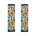 Turquoise And Orange Butterfly Print Handle Covers