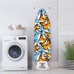 Turquoise And Orange Butterfly Print Ironing Board Cover