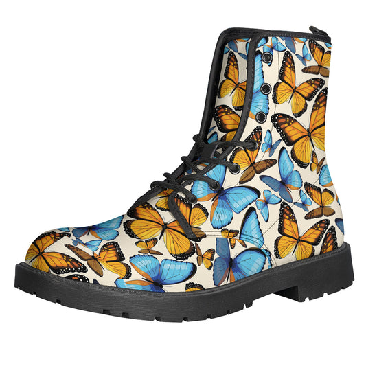 Turquoise And Orange Butterfly Print Backpack