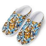 Turquoise And Orange Butterfly Print Mesh Casual Shoes