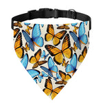 Turquoise And Orange Butterfly Print Over The Collar Dog Bandana