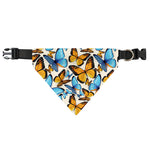 Turquoise And Orange Butterfly Print Over The Collar Dog Bandana