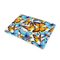 Turquoise And Orange Butterfly Print Pet Cooling Mat Cover
