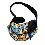 Turquoise And Orange Butterfly Print Pet Sling Carrier