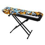 Turquoise And Orange Butterfly Print Piano Keyboard Cover