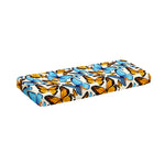Turquoise And Orange Butterfly Print Piano Keyboard Cover