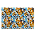 Turquoise And Orange Butterfly Print Placemat