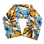 Turquoise And Orange Butterfly Print Scarf